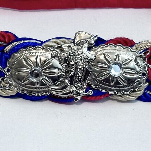 west loop Accessories - Vintage 80's Hook & Loop Adjustable Americana Rope Belt - Design By‎ Myra